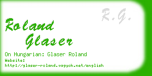 roland glaser business card